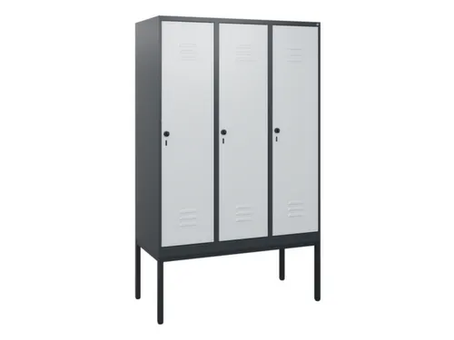 locker,HxBxD 1950x1200x500mm,3vak,vak B 400mm,draaigrendel