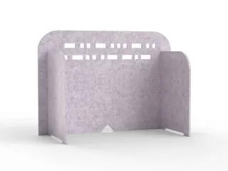 Akoestisch PET-vilt scheidingsscherm S 70x35cm lichtgrijs - 1