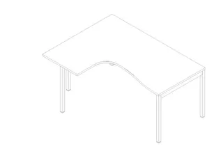 In hoogte verstelbaar hoekbureau,HxBxD 680-760x1600x1200mm,blad wit - 1