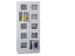 armoire multicases,HxlxP 1850x800x500mm,RAL7035,face avant RAL6011