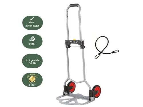 Steekwagen BRASQ Inklapbaar HT60 incl. bagagespin 60Kg