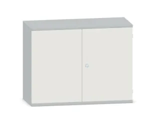kantoorkast,HxBxD 770x1000x430mm,decor romp lichtgrijs,decor front wit - 1