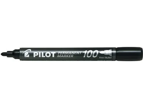 Viltstift PILOT 100 rond fijn zwart doos à 15+5 gratis