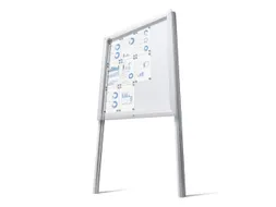 Palen Voor Vergrendelbaar Notitiebord Outdoor Zilver Grondinvoer