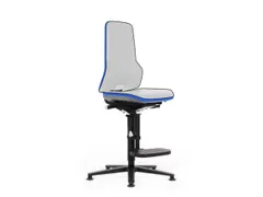 Modulaire Draaistoel 590-870mmx470mm Opstap Blauw Flexband Glijders