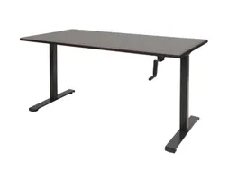 Dextro Slinger Bureau Zit-sta T-poot 120x80 Logan Eiken 25mm Zwart