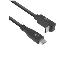 Kabel ACT USB-C standaard naar USB-C hoek boven/beneden 10Gbps 2m - 1