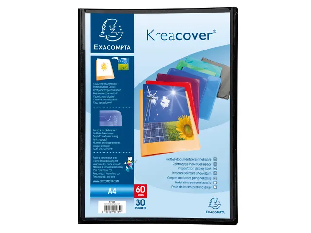 Protège-documents en polypropylène semi rigide Kreacover Opaque 60 v