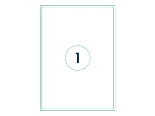 Etiketten Zelfklevend Wit 1 op A4 199.6x289.1mm 1000 Vel - 1