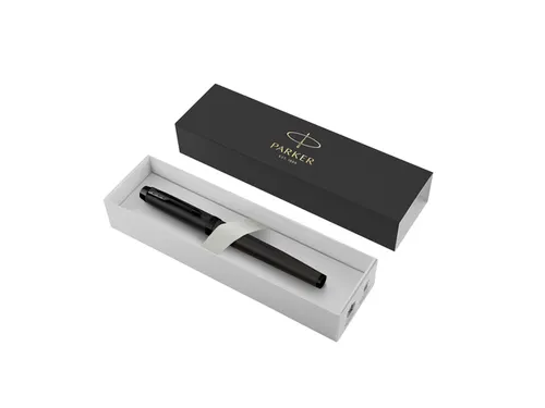 Vulpen Parker IM Monochrome GB Matt Black Medium Blauwe inkt