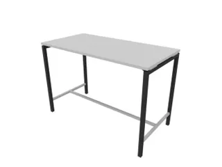 statafel,HxBxD 1070x1600x800mm,hoekig,met 4-voeten donkergrijs - 1