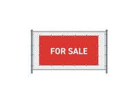 Hekwerkbanner 200x100 cm Rood met Engelse Print FOR SALE