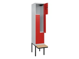 Z-garderobekast,HxBxD 2120x400x815mm,2vak,vak B 400mm,cil.-slot - 2