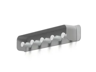 Wandkapstok DURASTORE 5 haken aluminium grijs 50cm - 2
