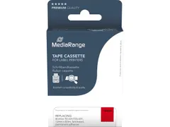 Labeltape voor Brother Tz431 12mmx8m zwart op rood gelamineerd