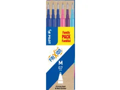 Penvulling Pilot Frixion Ball 0.7mm Medium punt 6 stuks Fun kleuren