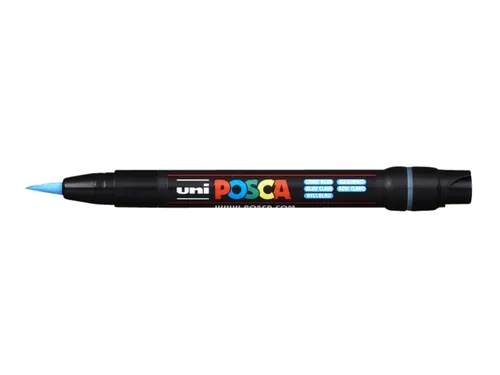 Brushverfstift Posca PCF350 Penseelpunt 1-10mm Lichtblauw