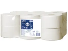 Tork 120280 Mini Jumbo Toiletpapier Advanced 2-laags Wit 12 Rol