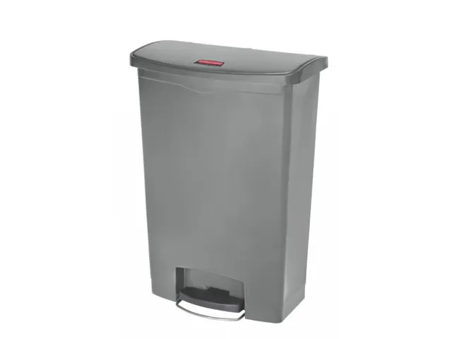 Pedaalemmer Slim Jim Step On Front Kunststof 90 Liter Grijs