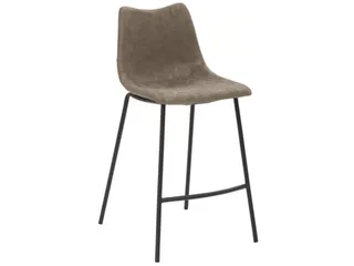 Barkruk mySOLO 4-poten Zwart met Zitting kunstleder Vintage modder - 2