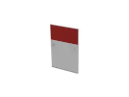 baliepaneel,v. bureau,aanbouw rechts,B 800mm,MP-lichtgrijs,BN4011-rood