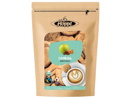 Koekjes Hoppe Cookies fairtrade appel kaneel circa 125stuks