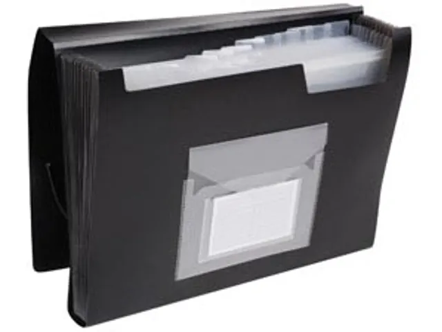 Voorordner A4 PP 13 Vaks Elastieksluiting Zwart