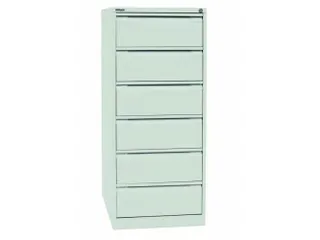 fichekast,HxBxD 1321x568x622mm,twee banen,6lade(n),romp wit,front wit - 1