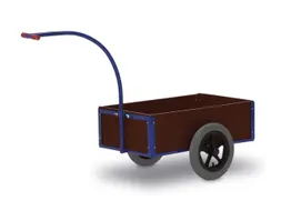Handtrekwagen 150kg Houten Bak 2 Wielen 700x425mm Luchtbanden