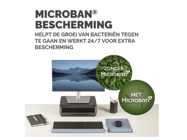 Muismat met polssteun Fellowes Breyta XL blauw 21x28cm