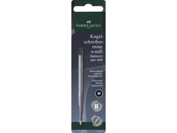 Balpenvulling Faber-Castell M zwart X-soft op blister