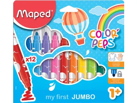 viltstift Color'Peps Jumbo Early Age 12 stuks