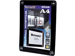 Securit Vitrine Posterframe 1xa4, Zwart