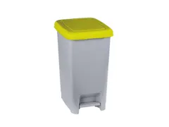 Slim,pedaalemmer 60L grijs/geel