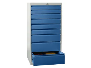 ladekast HxBxD 1200x500x600mm 9laden slot RAL7035 front RAL5012 - 2