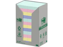 Memoblok 3m Post-it 653 38x51mm 24 Stuks Recycled Assorti