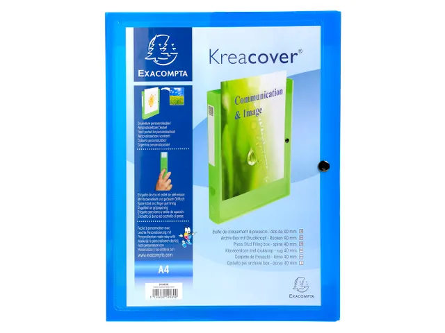 Klasseerdoos Elastobox A4 PP Kreacover rug 40mm assorti