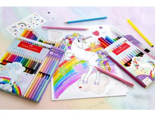 Viltstiften Faber-Castell Unicorn 10x standaard kleuren + 3x pastel kl - 8