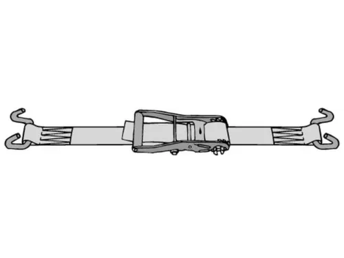 Sjorband Trekkracht 5T Bxl 50X8000Mm Tweedelig Met Twee Klauwhaken