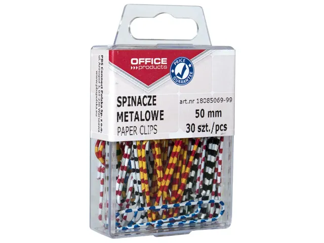 papierklemmen Zebra 50mm assorti kleuren 30 stuks