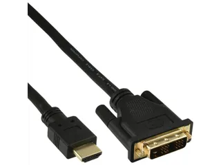 Kabel inLine HDMI DVI 18+1 pin M/M 2 meter zwart - 1