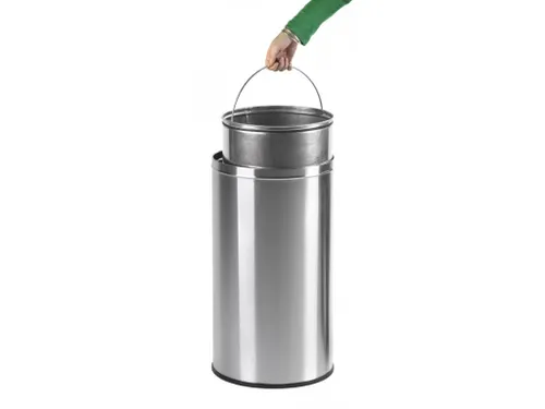 Afvalbak Pushcan 40 liter EKO RVS Kleur