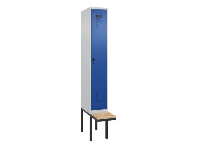 locker met bank,voor scheiding van kleding,HxBxD 2120x300x815mm,1vak