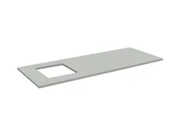 werkblad,BxD 1600x800mm,v. paktafel,blad lichtgrijs