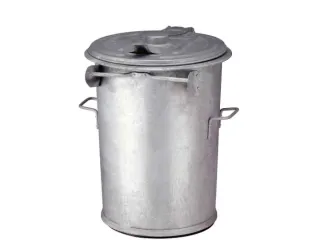 Staalverzinkte Afvalbak 90 Liter - 1