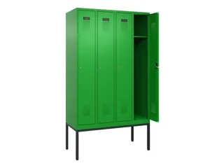 locker,HxBxD 2120x1200x500mm,4vak,vak B 300mm,cil.-slot,voetonderstel - 1