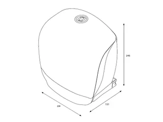 Toiletpapierdispenser Katrin Gigant S jumbo klein wit 90069 - 4