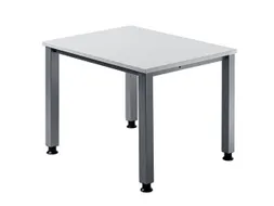In hoogte verstelbaar bureau,HxBxD 680-760x800x800mm,blad lichtgrijs