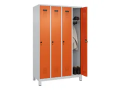 locker,HxBxD 1950x1200x500mm,4vak,vak B 300mm,draaigrendel,voeten