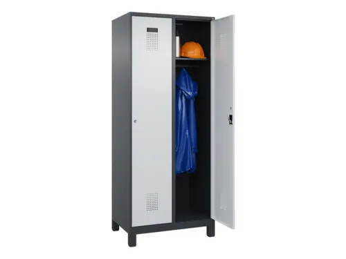 locker,HxBxD 1950x800x500mm,2vak,vak B 400mm,cil.-slot,voeten